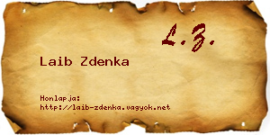 Laib Zdenka névjegykártya
